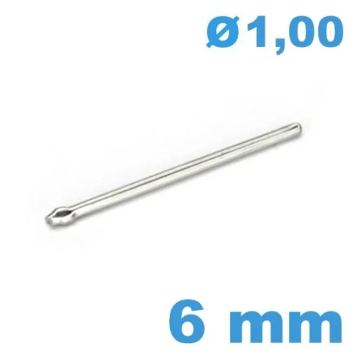 Clavette fendue 6mm pour bracelet métal  diamètre 1 mm