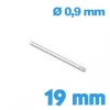 Clavette moletée diamètre 0,9 19mm  montre