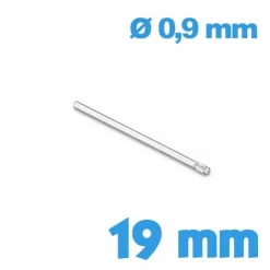 Clavette moletée diamètre 0,9 19mm  montre