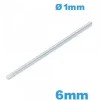 Clavette moletée pour bracelet montre  large de 6mm