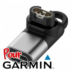 Connecteur Micro USB pour smartwatch Garmin (Fenix 5x/5x Plus Fenix 6s/6s Pro/6s Saphir, Vivosport, Approach X10, Vivoactive 3,