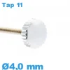 Couronne de montre - argenté / 4,0 mm TAP 11