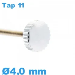 Couronne de montre - argenté / 4,0 mm TAP 11