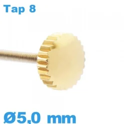 Couronne de montre TAP 8 / 5,0 mm - Doré