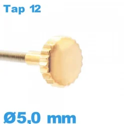 Couronne de montre TAP 12 tube long / 5,0 mm - Or rose