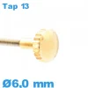 Couronne de montre tube long TAP 13 - Doré / 6,0mm