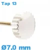 Couronne de montre tube long / 7,0mm - argenté TAP 13