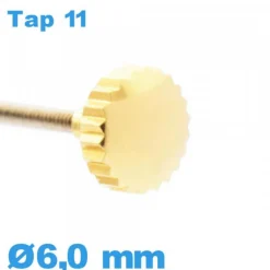 Couronne de montre tube long / 6,0 mm - Doré TAP 11