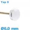 Couronne de Remontoir de Montre TAP 9 / 6,0mm - argenté