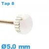Couronne de Remontoir de Montre tube long / 5,0 mm - argenté TAP 8