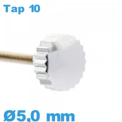 Couronne de Remontoir de Montre tube long / 5,0 mm - argenté TAP 10