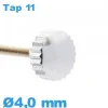 Couronne de Remontoir de Montre tube long / 4,0mm - argenté TAP 11