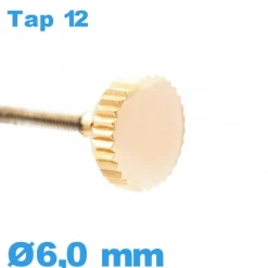 Couronne de Remontoir de Montre / 6,0mm - Or rose TAP 12