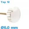 Couronne de Remontoir de Montre TAP 12 tube long / 6,0 mm - argenté