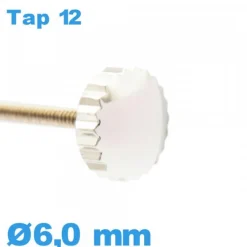 Couronne de Remontoir de Montre TAP 12 - argenté / 6,0mm