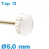 Couronne de Remontoir de Montre TAP 13 - argenté / 6,0mm