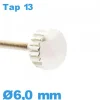 Couronne de Remontoir de Montre - argenté / 6,0 mm TAP 13 tube long