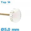 Couronne de Remontoir de Montre TAP 14 - argenté / 5,0 mm