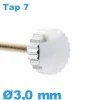 Couronne de Remontoir de Montre tube long TAP 7 - argenté / 3,0 mm