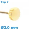 Couronne de Remontoir Montre tube long / 3,0mm - Doré TAP 7