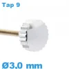 Couronne de Remontoir Montre tube long TAP 9 - argenté / 3,0mm