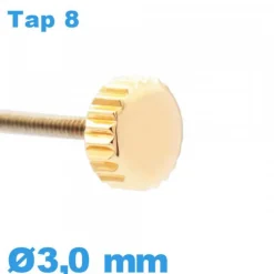 Couronne de Remontoir Montre - Or rose / 3,0 mm TAP 8