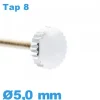 Couronne de Remontoir Montre - argenté / 5,0mm TAP 8