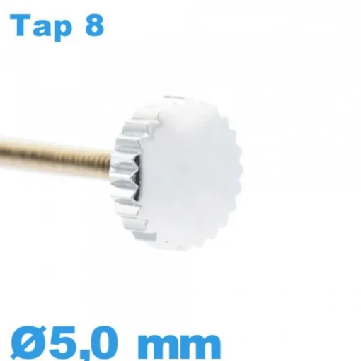 Couronne de Remontoir Montre - argenté / 5,0mm TAP 8