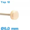 Couronne de Remontoir Montre tube long / 6,0 mm - Or rose TAP 12
