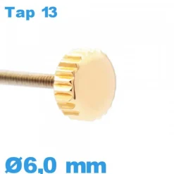Couronne de Remontoir Montre TAP 13 / 6,0mm - Or rose