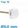 Couronne de Remontoir Montre / 6,0 mm - argenté TAP 13