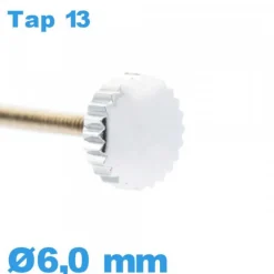 Couronne de Remontoir Montre / 6,0 mm - argenté TAP 13