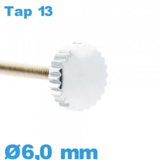 Couronne de Remontoir Montre / 6,0 mm - argenté TAP 13