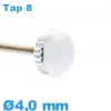 Couronne Montre - argenté / 4,0mm TAP 8