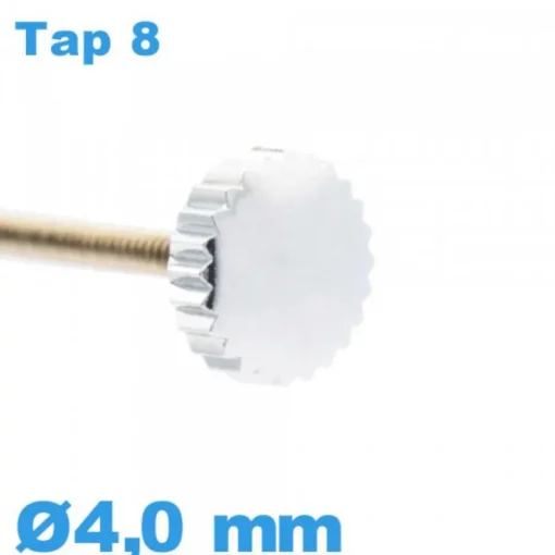 Couronne Montre - argenté / 4,0mm TAP 8