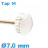 Couronne Montre / 7,0mm - argenté TAP 14