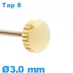 Couronne Montre / 3,0mm - Doré TAP 8