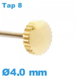 Couronne Montre TAP 8 - Doré / 4,0mm