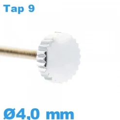 Couronne pour Montre Acier Argenté 4 mm - TAP 9