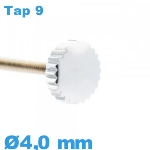 Couronne pour Montre Acier Argenté 4 mm - TAP 9