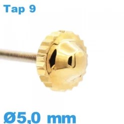 Couronne pour Remontoir Montre Doré Tube Long 5 mm - TAP 9