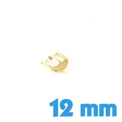 Fermoir 12 mm acier or ardillon