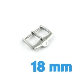 Fermoir argenté boucle ardillon pour montre 18 mm