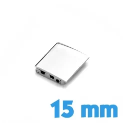 Fermoir argenté clip 15 mm pour bracelet montre