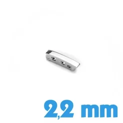 Fermoir clip montre 2,2 mm argenté