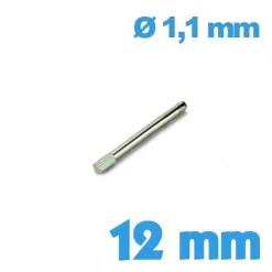 Goupille à embout moleté 12 mm  montre - Diamètre 1,1