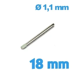 Goupille à moletage pour bracelet montre diamètre 1,1 18mm