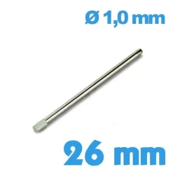 Goupille embout moletée diamètre 1,0 26mm bracelet de montre