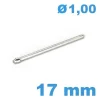 Goupille fendue 17 mm  montre diamètre 1 mm