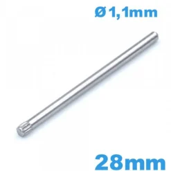 Goupille Moleté Bracelet pour Montre taille 28 mm - Diamètre 1.1 mm
